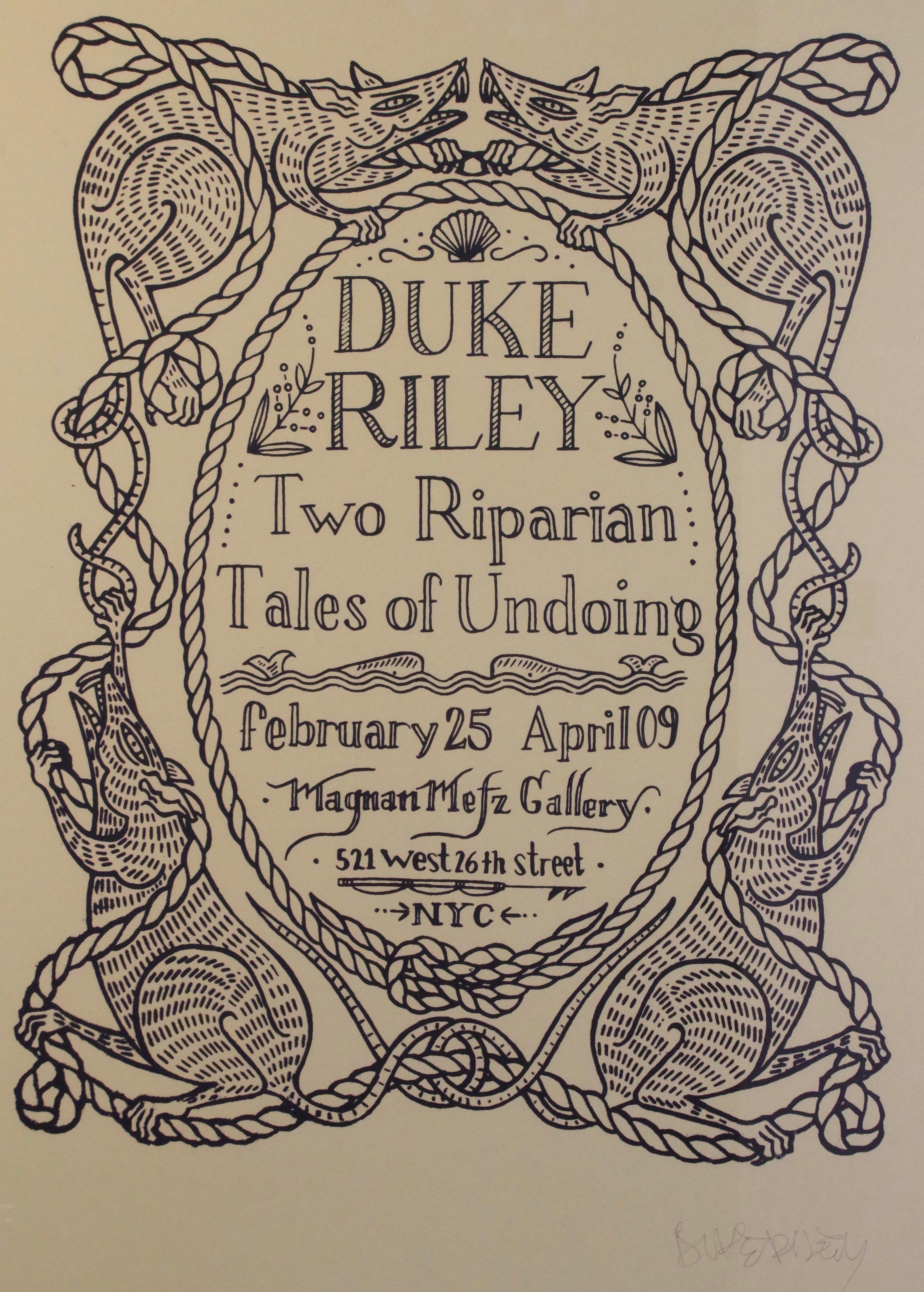 Duke Riley 'Two Riparian Tales of Undoing' 2010- Serigraph- Signed For Sale 1