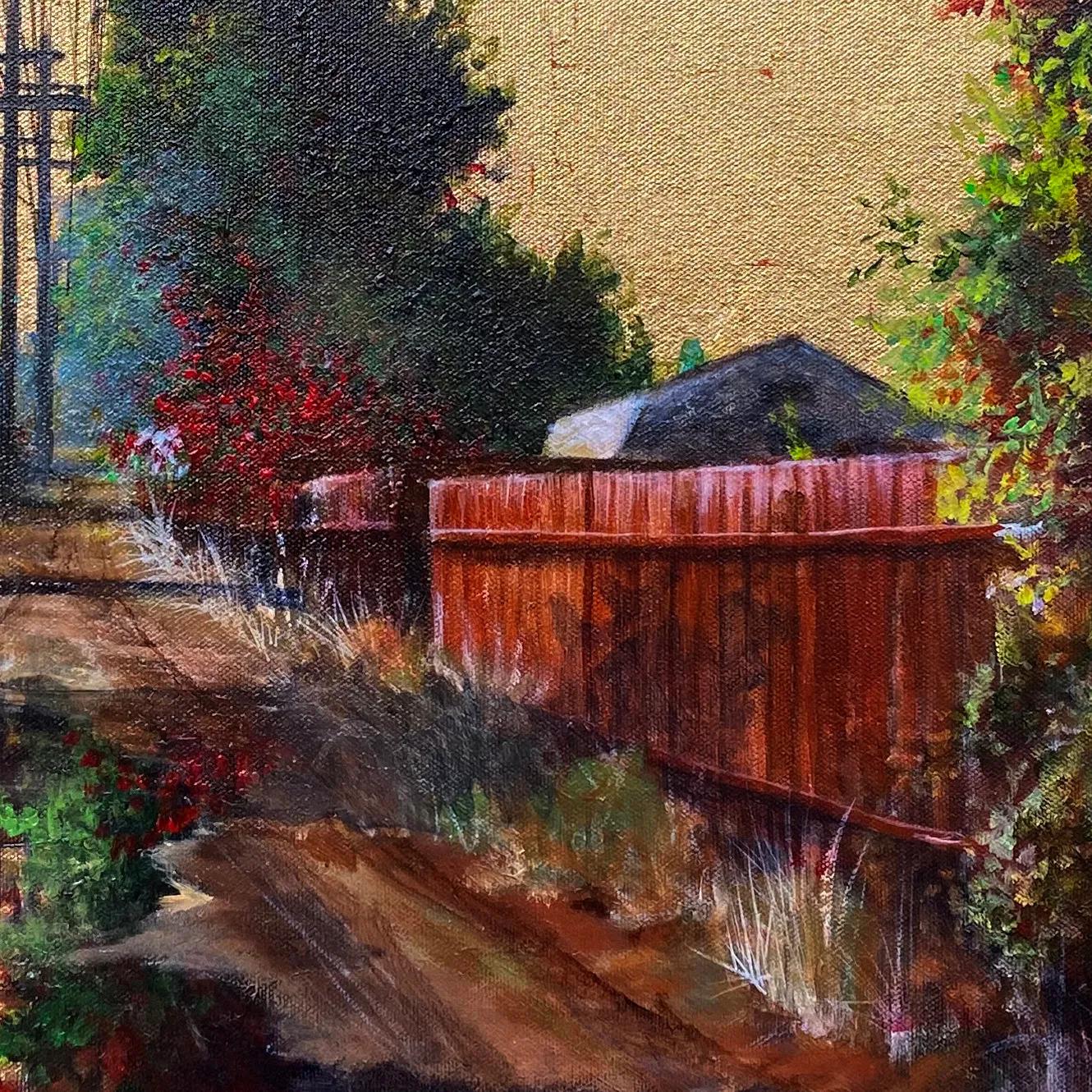 Paysage urbain impressionniste, « Dallas and Jackson No. 4 » - Impressionnisme Painting par Duke Windsor