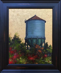 Used Impressionist Cityscape Acrylic Painting, "North Park Tower V"
