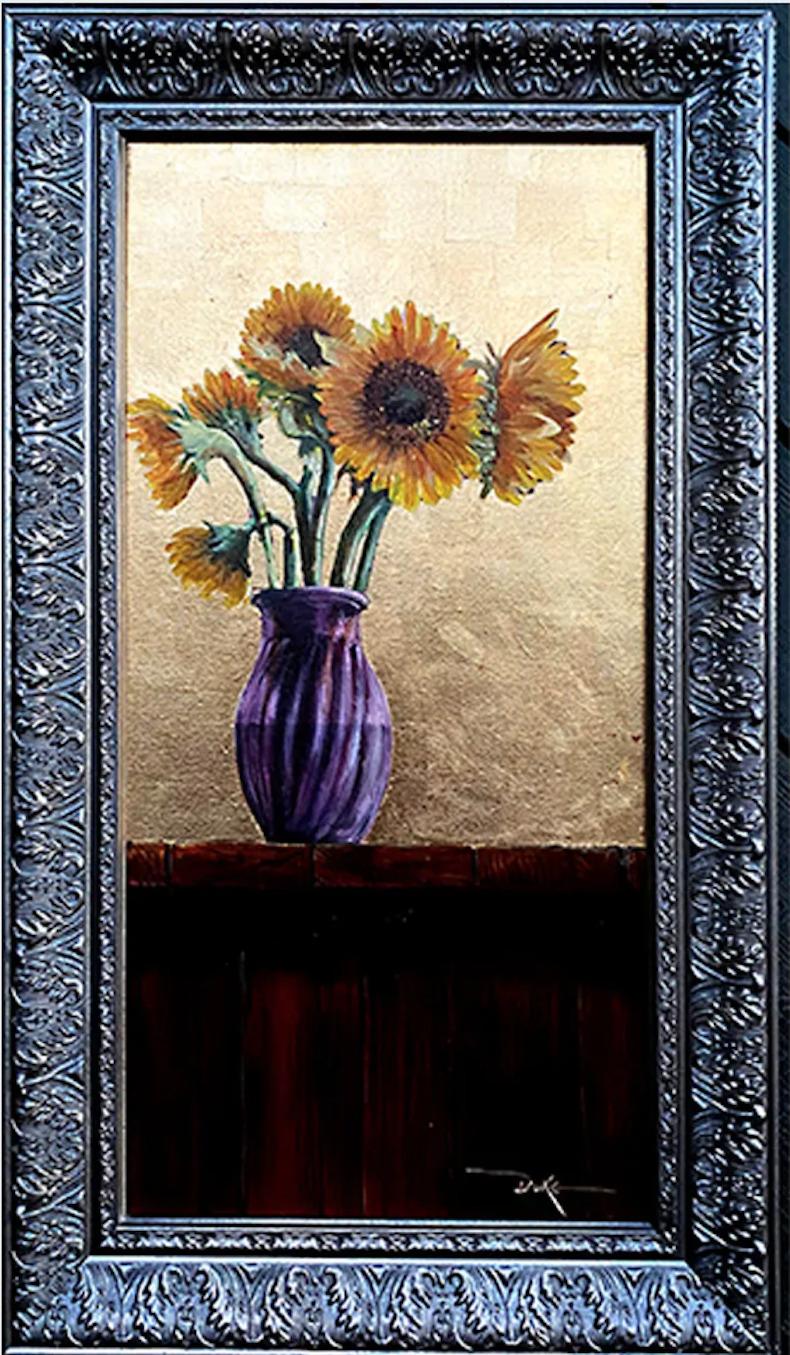Duke Windsor Still-Life Painting - Impressionist Still Life Painting, "Sunflowers II"