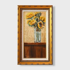 Impressionist Floral Still Life, "Sunflowers III"