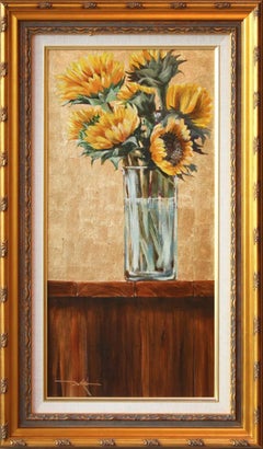 Impressionist Floral Still Life, "Sunflowers III"