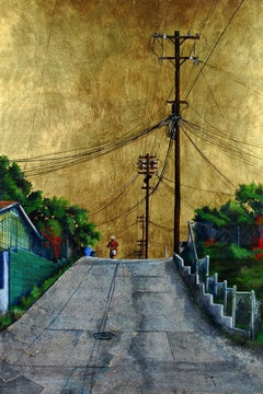 Impressionistic Cityscape Painting, "Another Golden Mile"