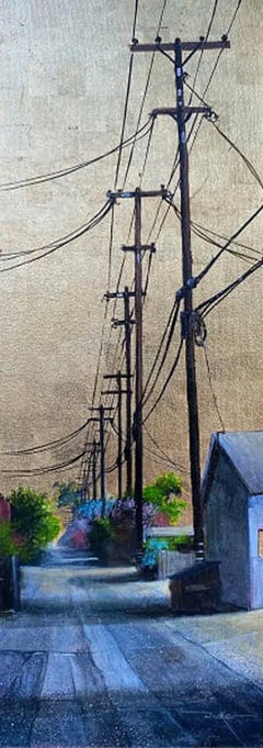Impressionistic Cityscape Acrylic Painting, "Serenity Lane"