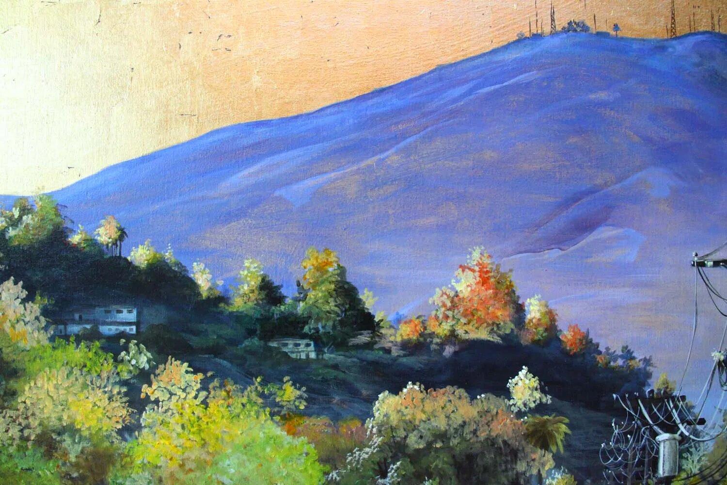 Peinture de paysage urbain impressionniste, Mt. San Miguel - Réalisme Painting par Duke Windsor