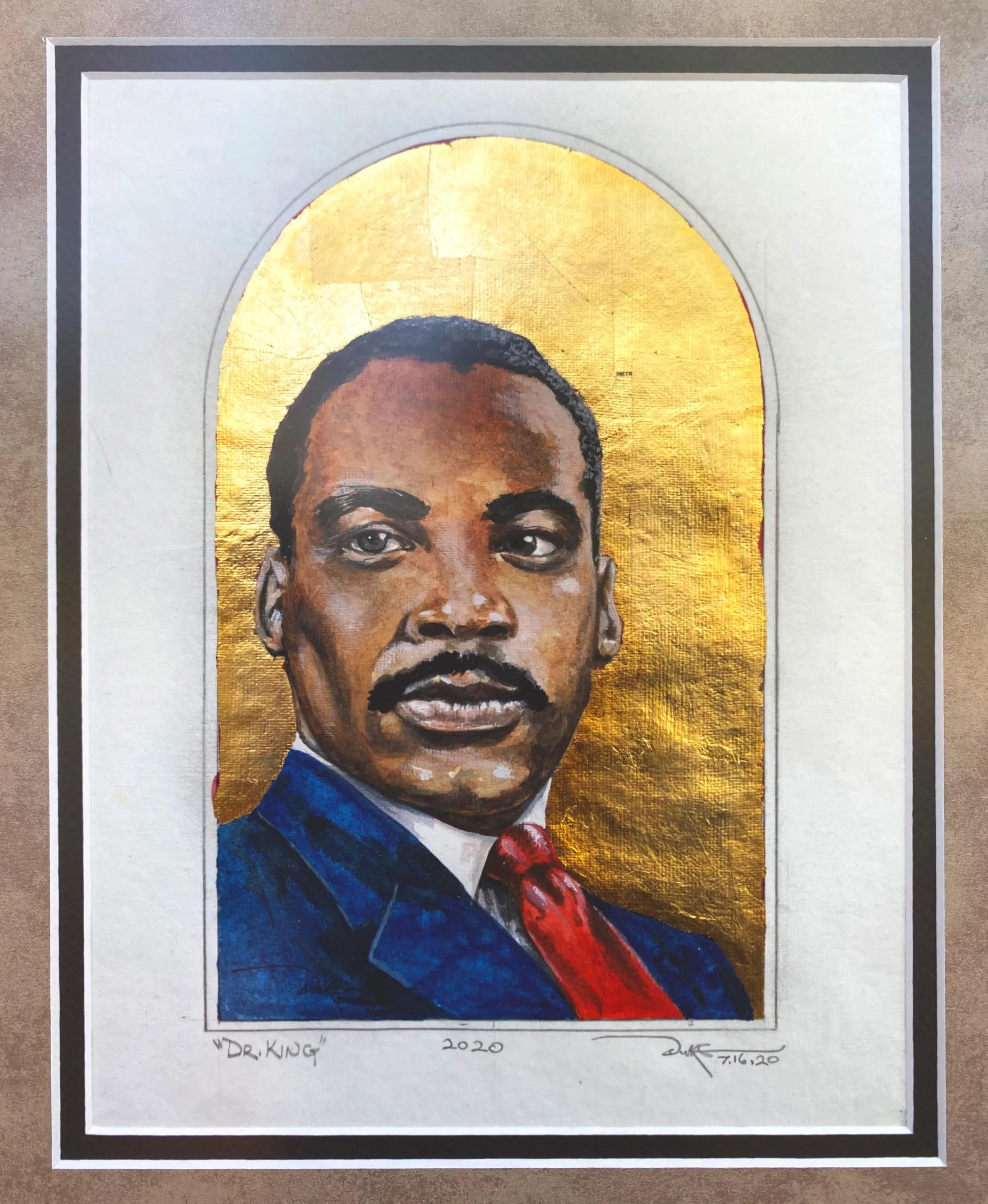 Impressionistisches Portrt, Dr. King – Painting von Duke Windsor
