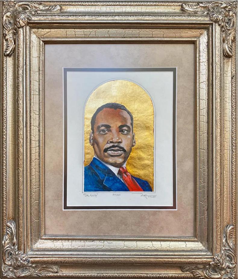 Duke Windsor Figurative Painting – Impressionistisches Portrt, Dr. King