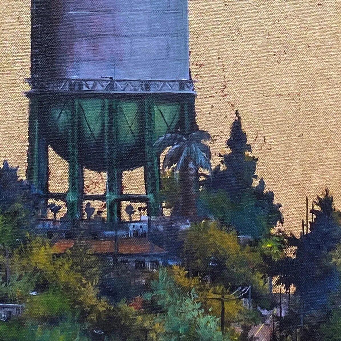 Impressionistische Stadtlandschaft, „North Park Tower 3“ (Realismus), Painting, von Duke Windsor