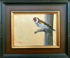 Impressionist Bird Painting, "Goldfinch No. 4"