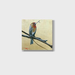 Impressionist Bird Painting, "Spring's Ahead"