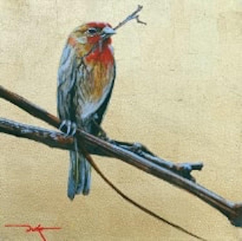 Duke Windsor  Animal Painting - Impressionist Bird Painting, "Spring's Ahead"