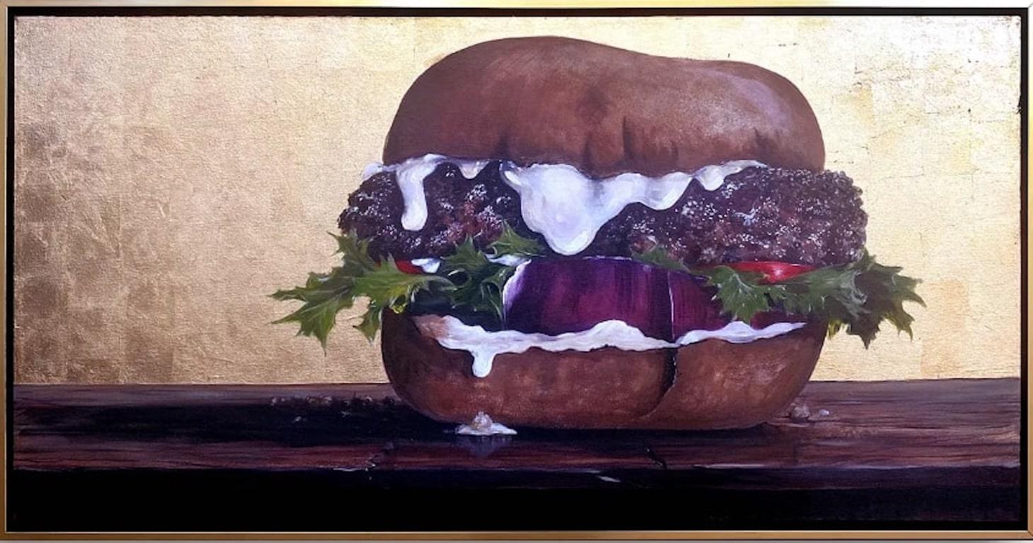 Duke Windsor  Still-Life Painting - Impressionist Still Life, "The Ideal Burger"