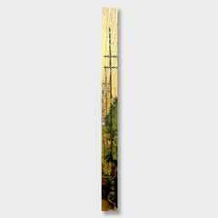 Impressionistic Cityscape Acrylic Painting, "Alley Totem No. 4"