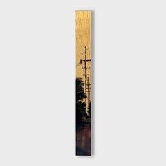 Impressionistic Cityscape Acrylic Painting, "Alley Totem No. 8"
