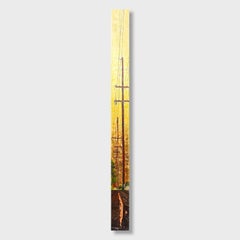 Pintura acrílica impresionista de paisaje urbano, "Tótem de callejón nº 7"