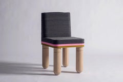 Dulces C, Sedia Dine in feltro e Wood, Laura Kirar a Stackabl, Canada, 2021