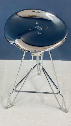 Dulton Chrome Stool "Clipper" designed by Yasu Sasamoto