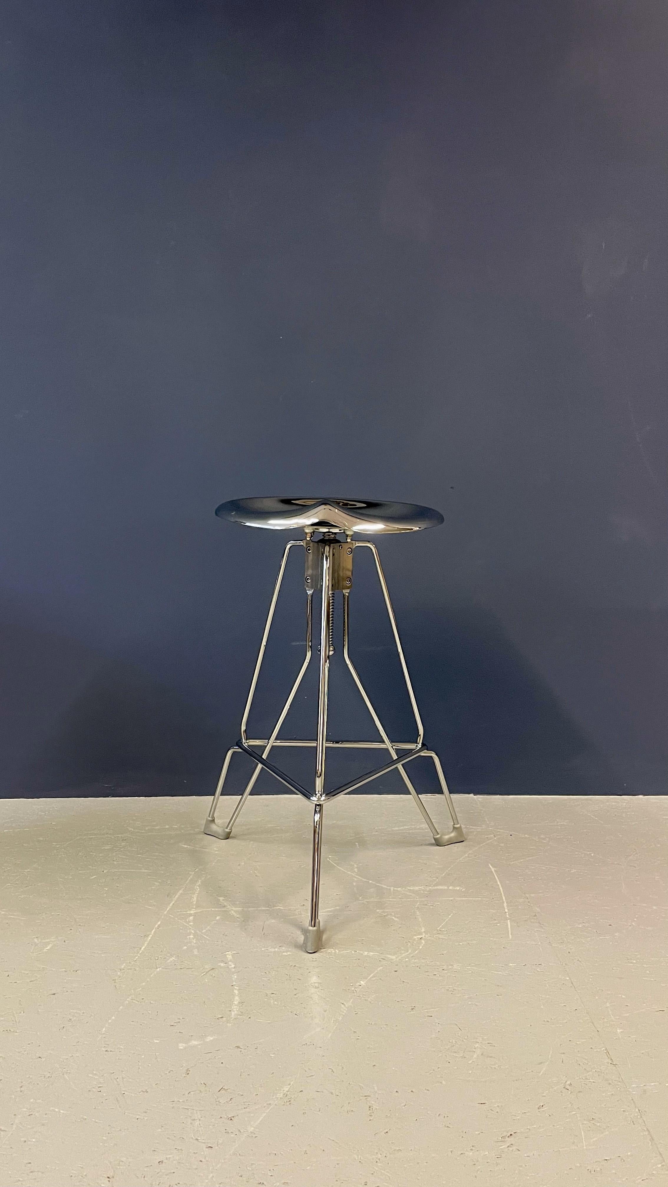 20th Century Dulton Chrome Stool 