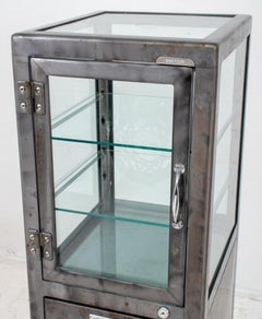 Dulton Stripped Metal Pharmacy Cabinet