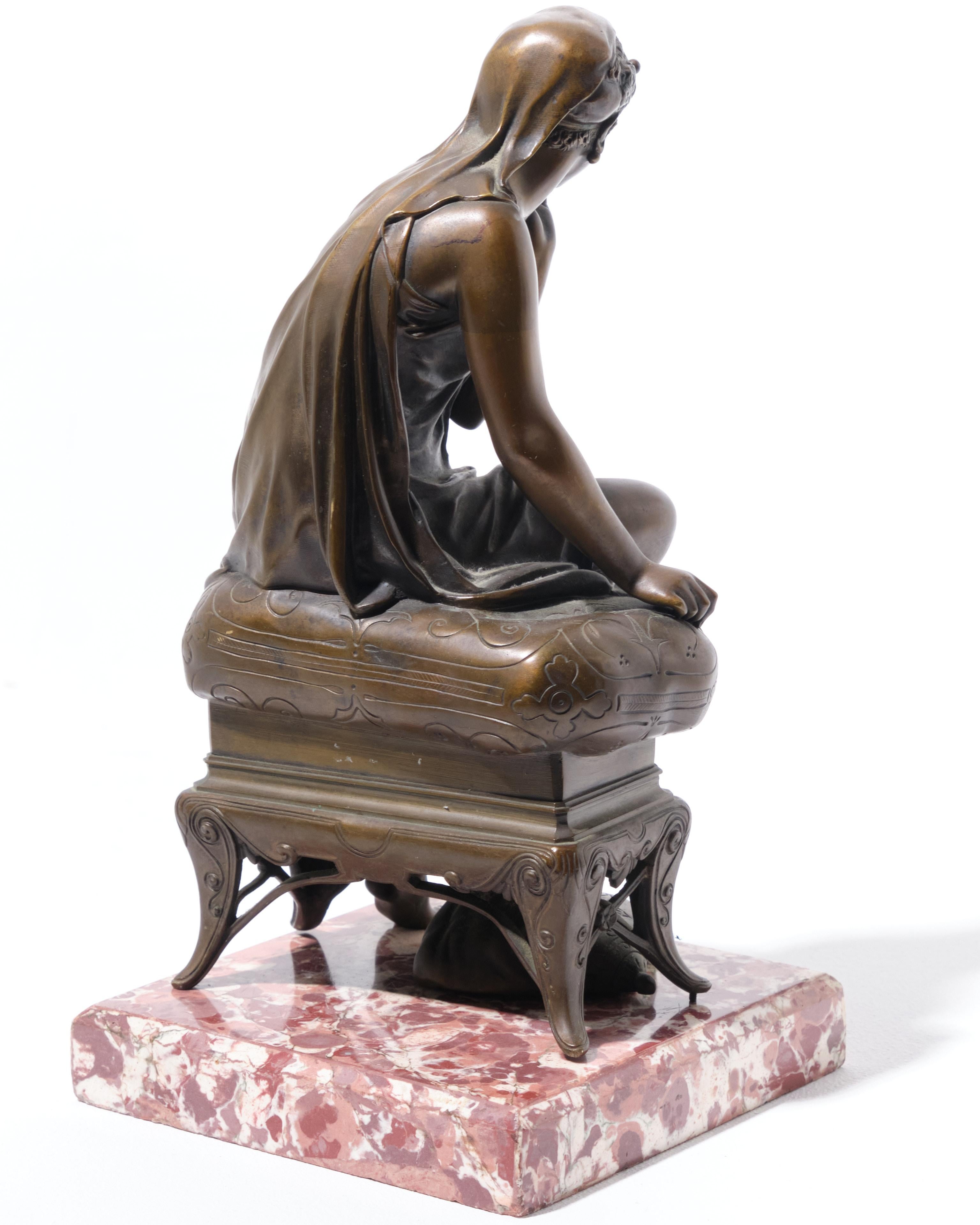 Francese Scultura in bronzo firmata Etienne Henri Dumaige, stile classico rinascimentale francese in vendita
