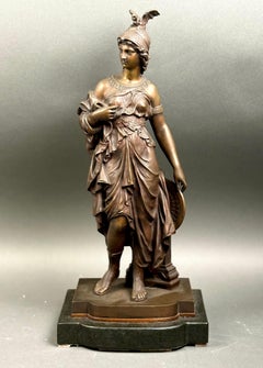 "Minerva" Scultura Francese in Bronzo Firmata Napoleone III