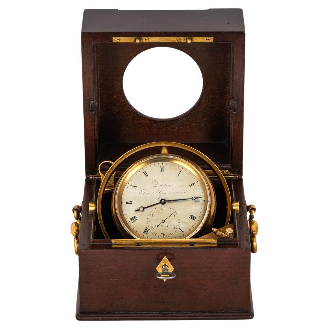 Dumas. A Rare French 2 Day Marine Pivoted Detente Chronometer C1850 For Sale