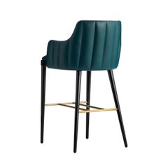 DUMAS Bar Stool with brass rest feet