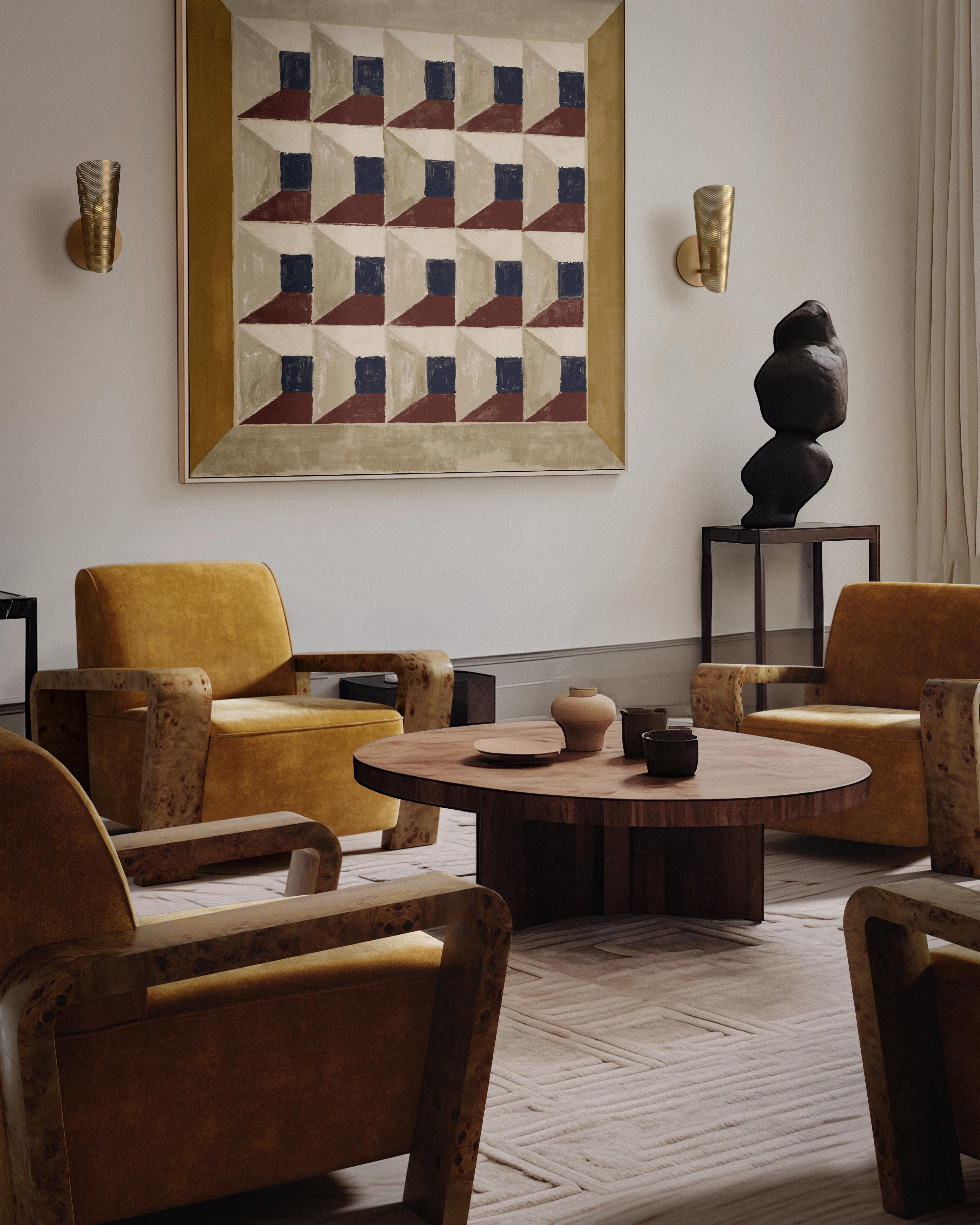 XXIe siècle et contemporain Fauteuil de salon Dumas crème Performance Boucle de Christiane Lemieux en vente