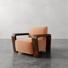 Sedia da salotto "Dumas" in tessuto personalizzato Performance Velvet di Christiane Lemieux