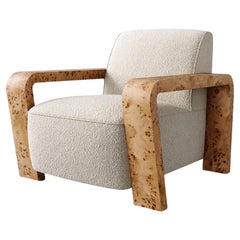 "Dumas" Lounge Chair in Luxe Berbers / Bouclés by Christiane Lemieux