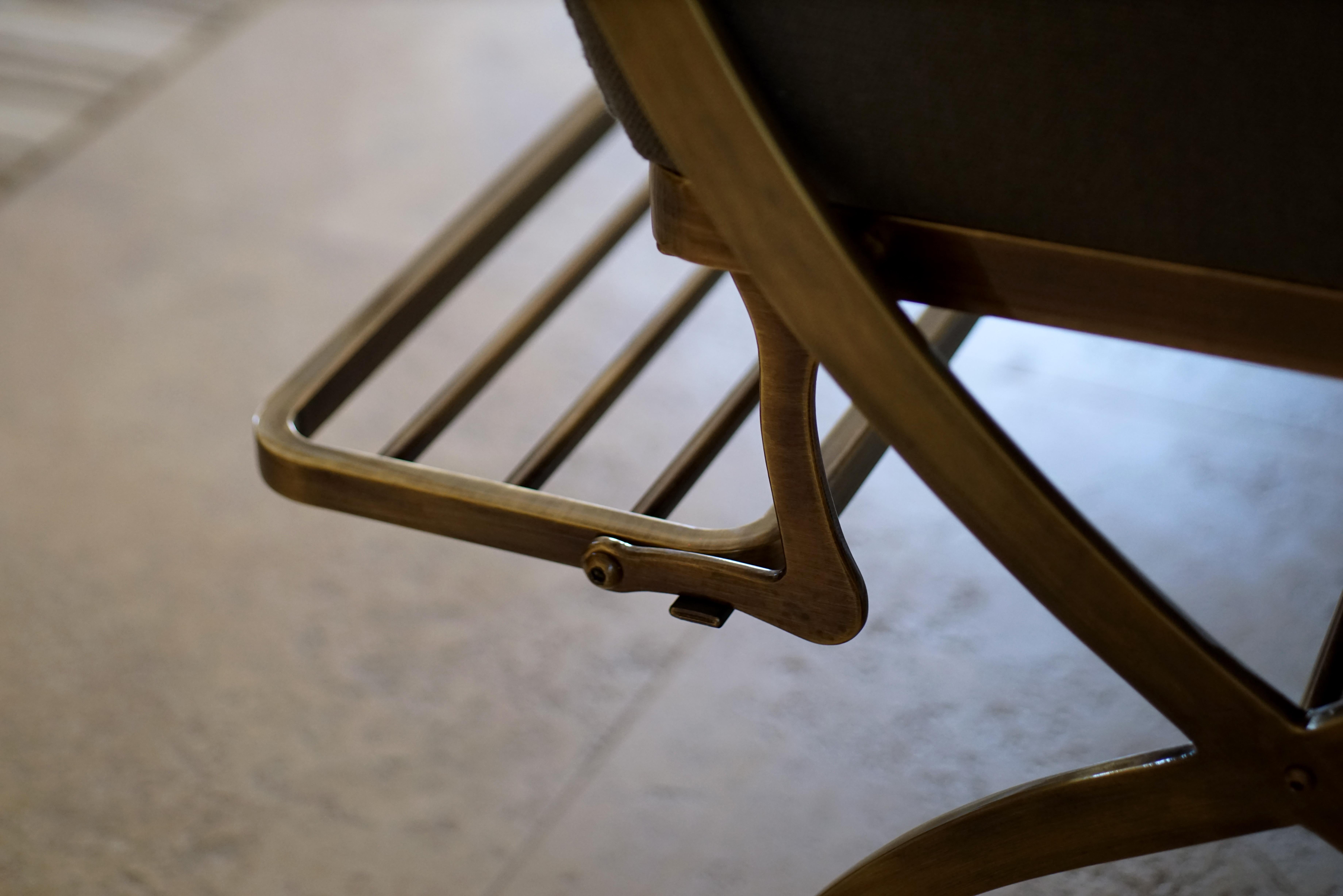 21st Century Bronze-Plated Steel Dressing Bench, the Dumb Valet In New Condition For Sale In Lisciano Niccone, Perugia