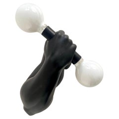 Vintage Dumbbell Wall Light in Ceramic, J.C. Peiré, France, 1980s