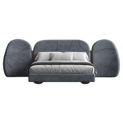 Dumbo Dream, Contemporary California King Size Bed In Velvet