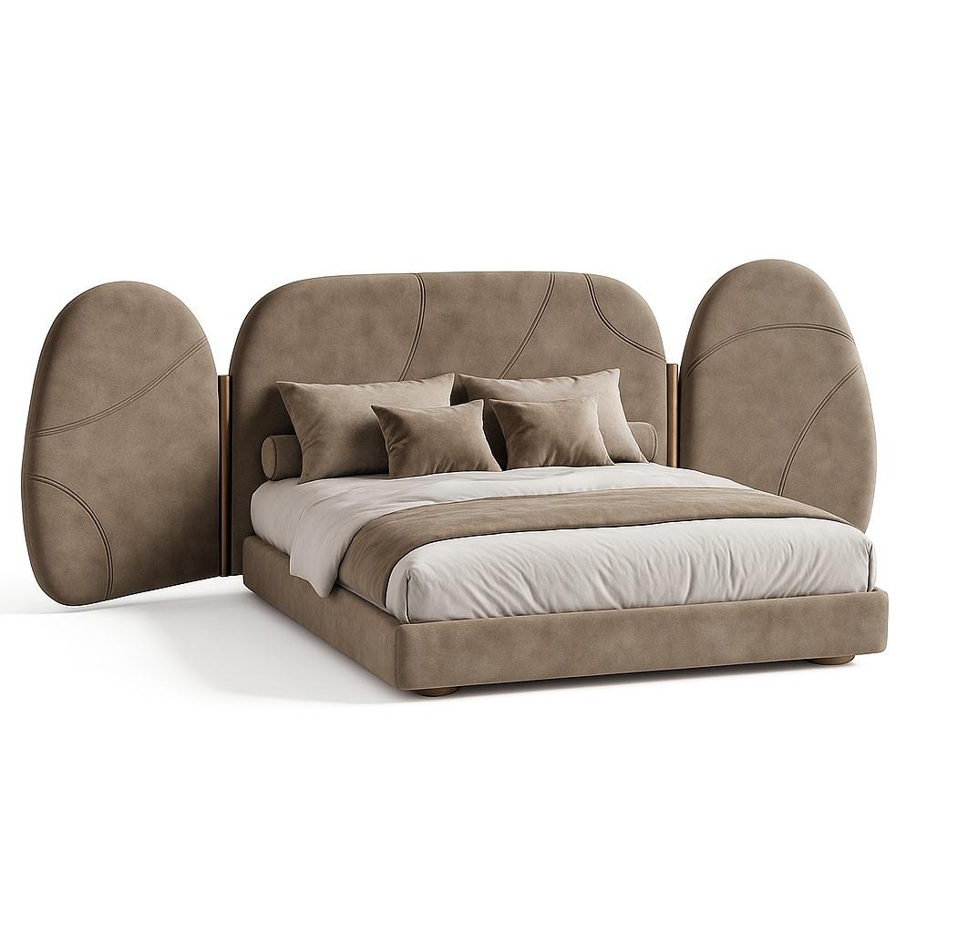 Moderne Dumbo Dream, lit king size contemporain en velours en vente