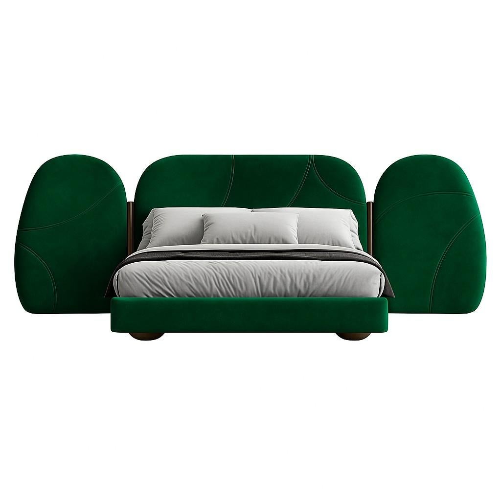 Américain Dumbo Dream, lit king size contemporain en velours en vente