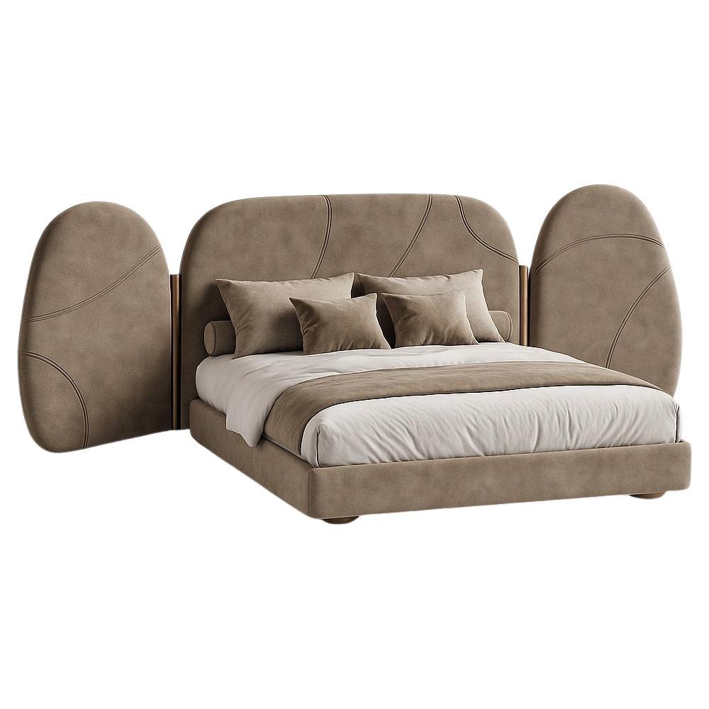 Dumbo Dream, letto queen size contemporaneo in velluto
