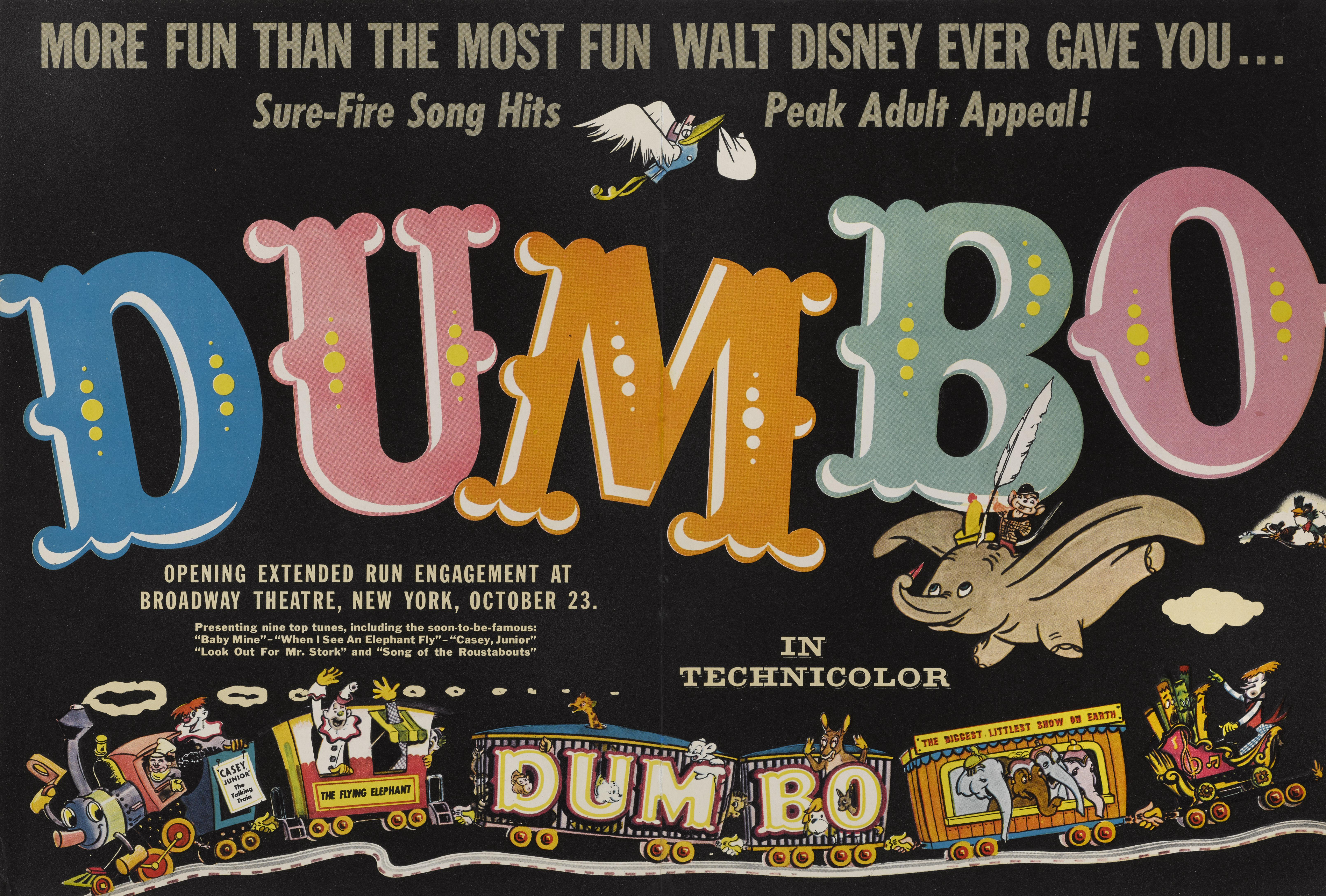 Dumbo Disney movie cartoon poster print #3 