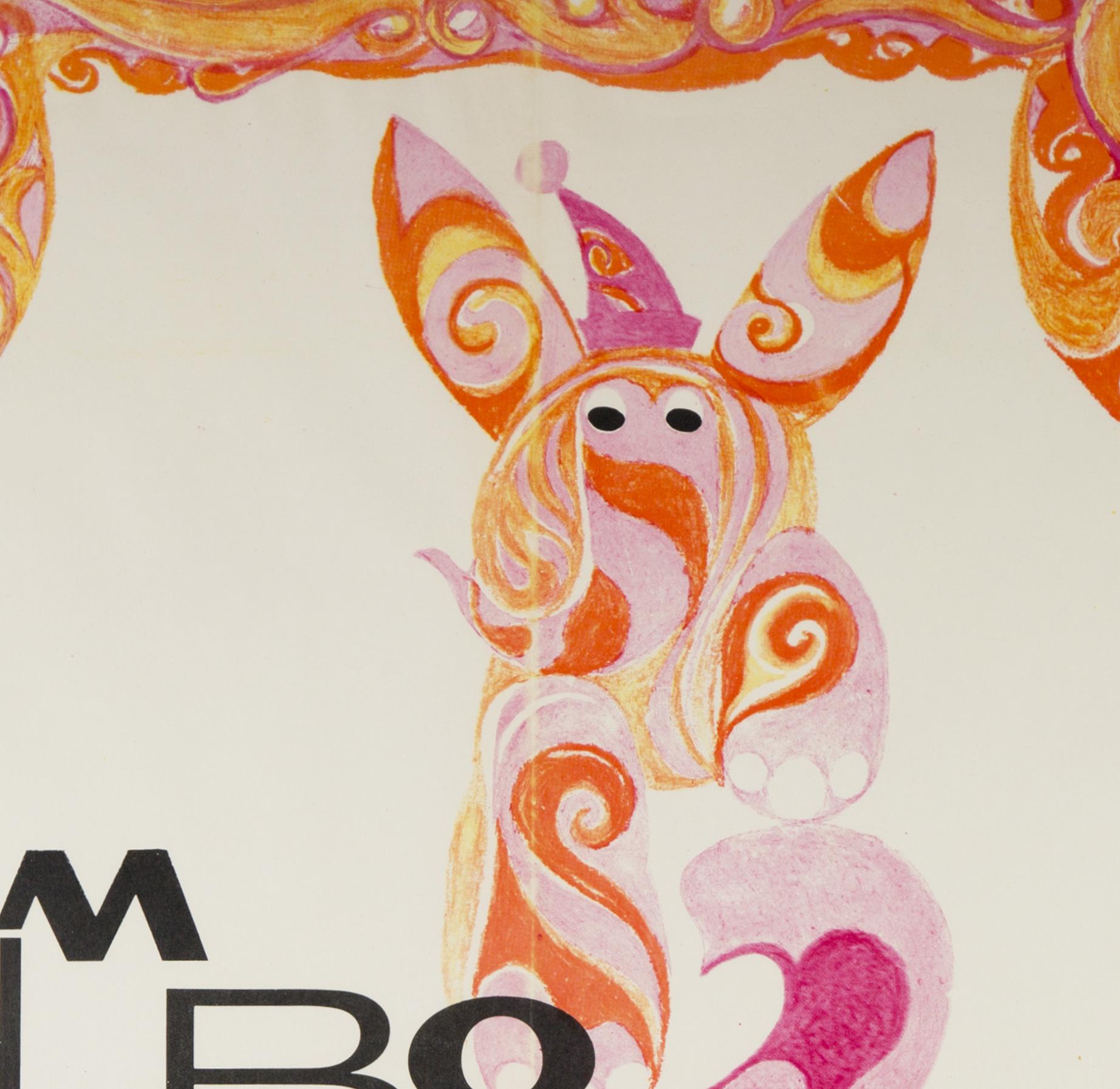 Dumbo 1971 Original Czech Film Movie Poster, Disney In Excellent Condition In Bath, Somerset