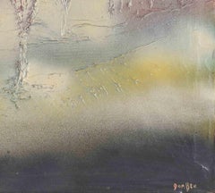 Paesaggio invernale - Dipinto di Dumbra - Fine XX secolo
