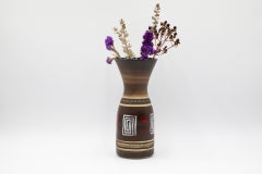 Dümler & Breiden German Ceramic Vase with Geometric Spirals