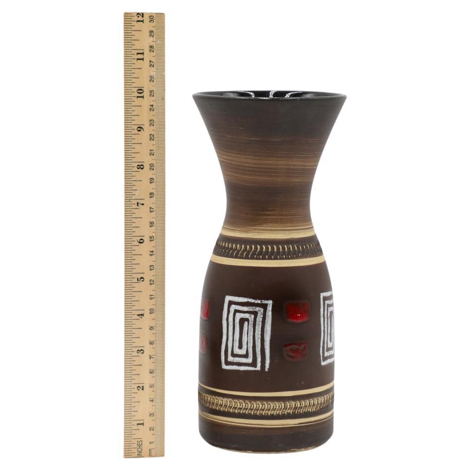 Vaso in ceramica tedesca Dümler & Breiden con spirali geometriche