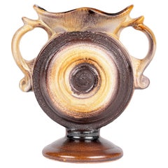 Dümler & Breiden German Lava Glazed Twin Handled Moon Vase 