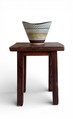 Dümler & Breiden Westdeutsche Keramikschale / Übertopf mit Sgraffito-Dekor, 1950er Jahre