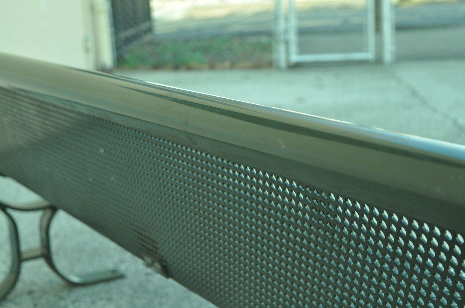 American Dumor 59 Series Steel Green Park Outdoor Bench Perforated Seat