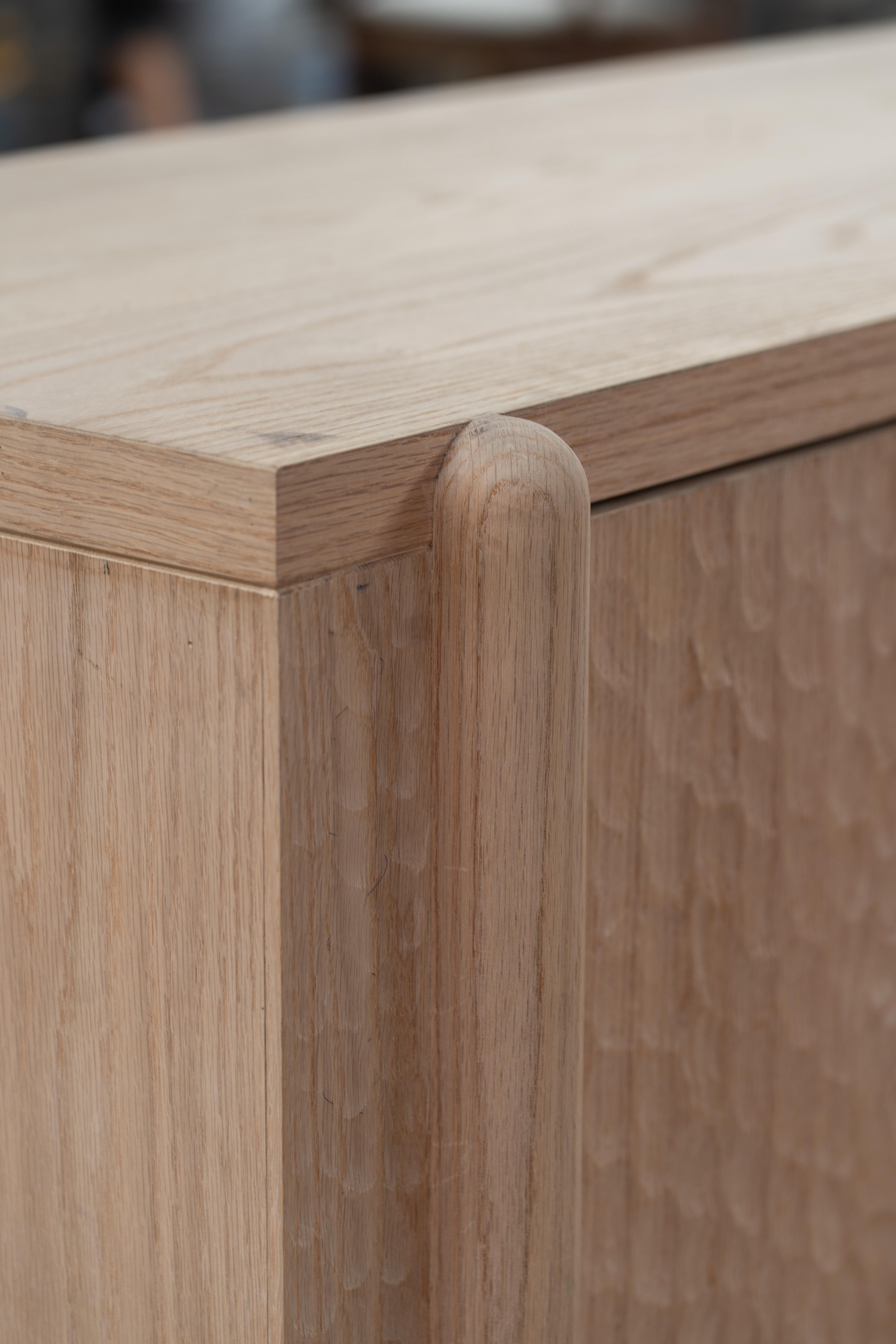 Minimalist Duna Armoire Natural Oak Wood For Sale