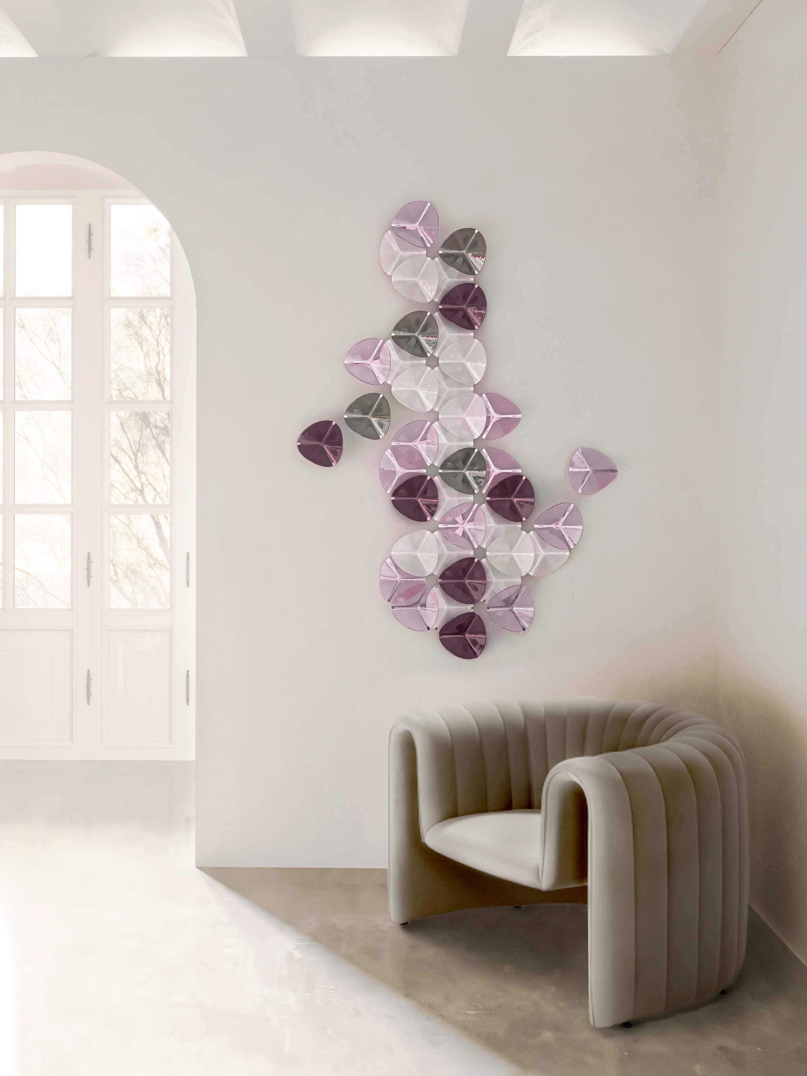 XXIe siècle et contemporain DUNA Appliques murales en mosaïque de verre bleu faites à la main à Barcelone en vente