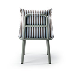 Duna Chair Stripes fabric and Sage stainless steel structure