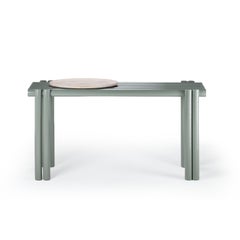 Duna Console table in Sage stainless steel structure