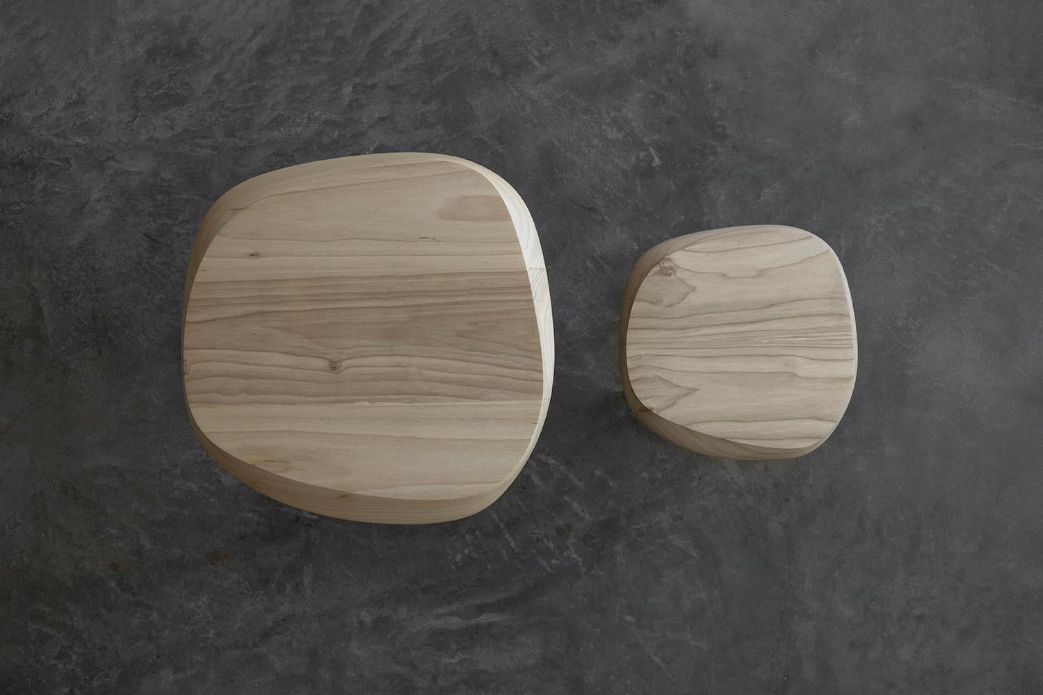 Duna Nest Table, Side Table, Bedside Table in Solid Poplar Wood by Joel Escalona im Angebot 9
