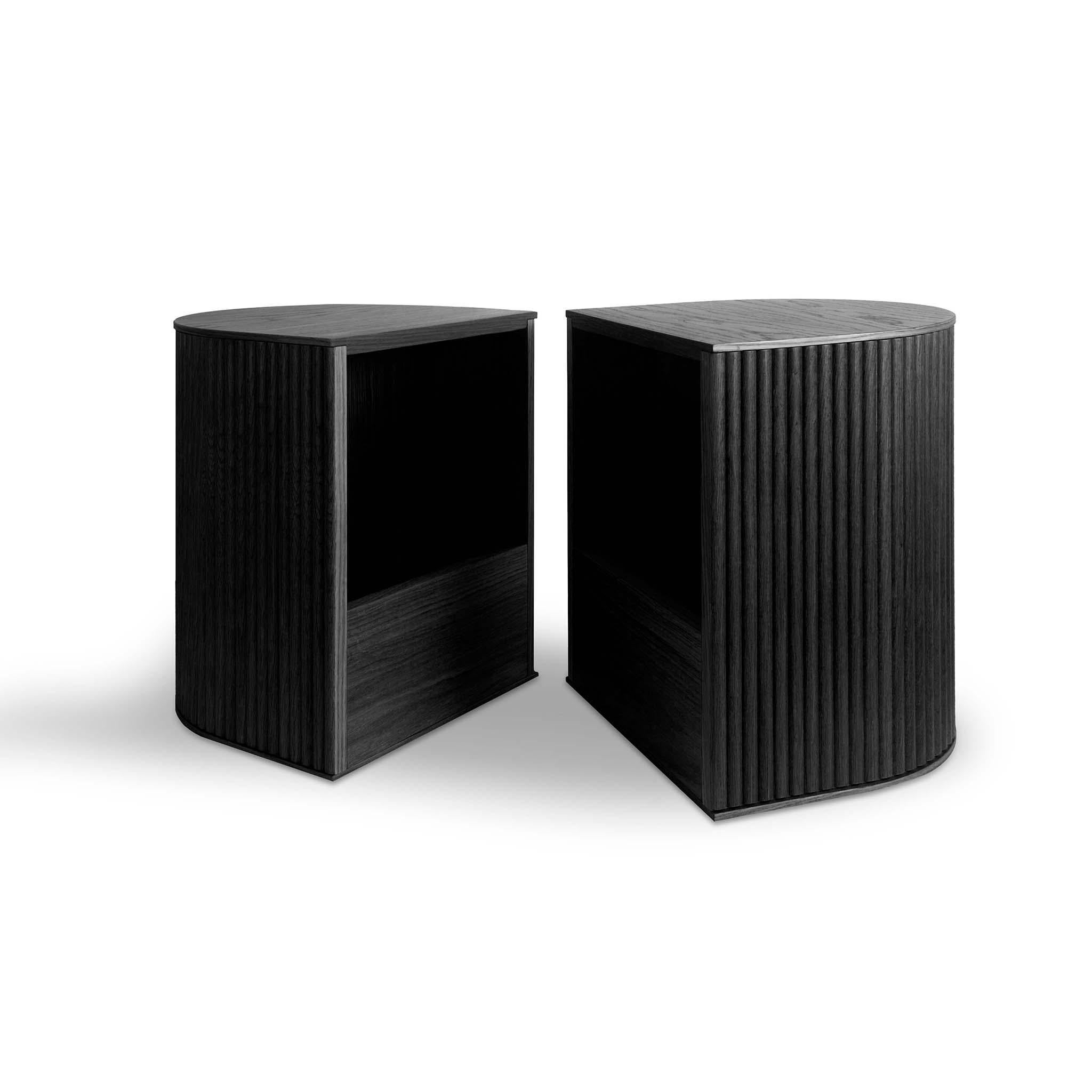 Contemporary Duna shifting stool, Black For Sale